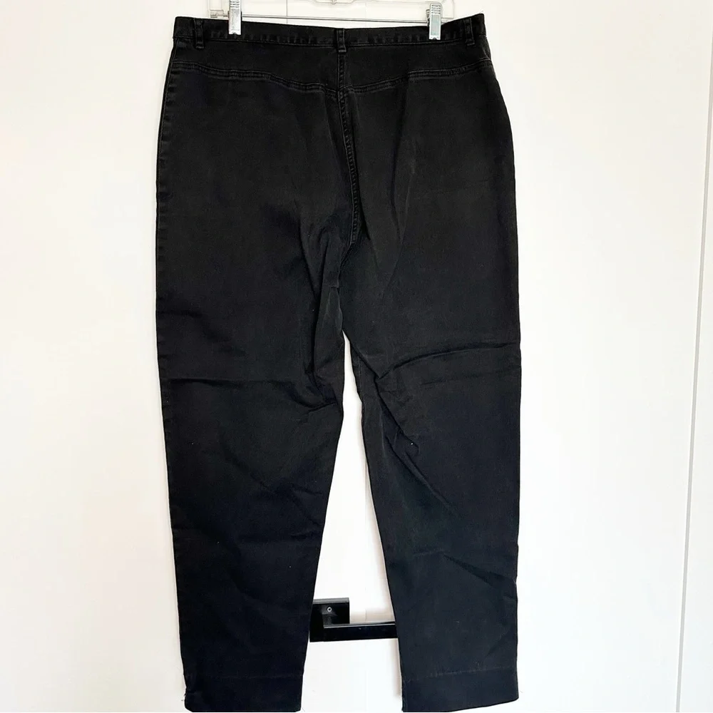 Ralph Lauren chino pant black 16W plus sz high rise straight leg utility earthy - Picture 3 of 10